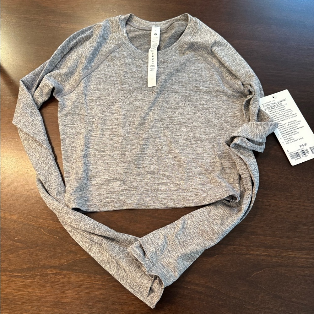 Lululemon Long Sleeve Cropped Swiftly Top